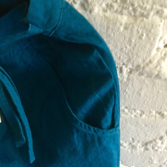 ANTHROPOLOGIE TULLE TURQUOISE SIDE SLIT SKIRT  L - Picture 3 of 4